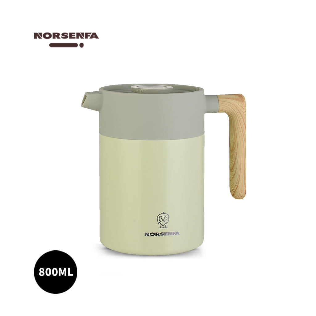 800ml Braised Tea Pot Ceramic Coated Liner filter vacuum insulation Chinese -style handle