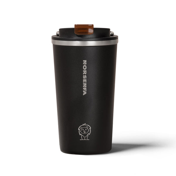 400ml Coffee Cup Ceramic Coated liner Vacuum Insulated Travel Tumbler Portable handle