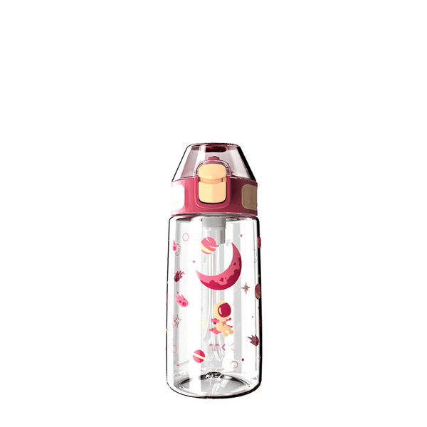 450ml Kids' Tritan Water Bottle Push-button lid with Duckbill Straw - unisolee