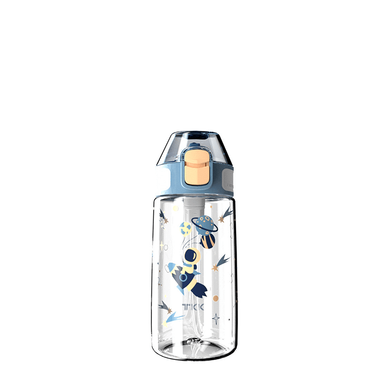 450ml Kids' Tritan Water Bottle Push-button lid with Duckbill Straw - unisolee